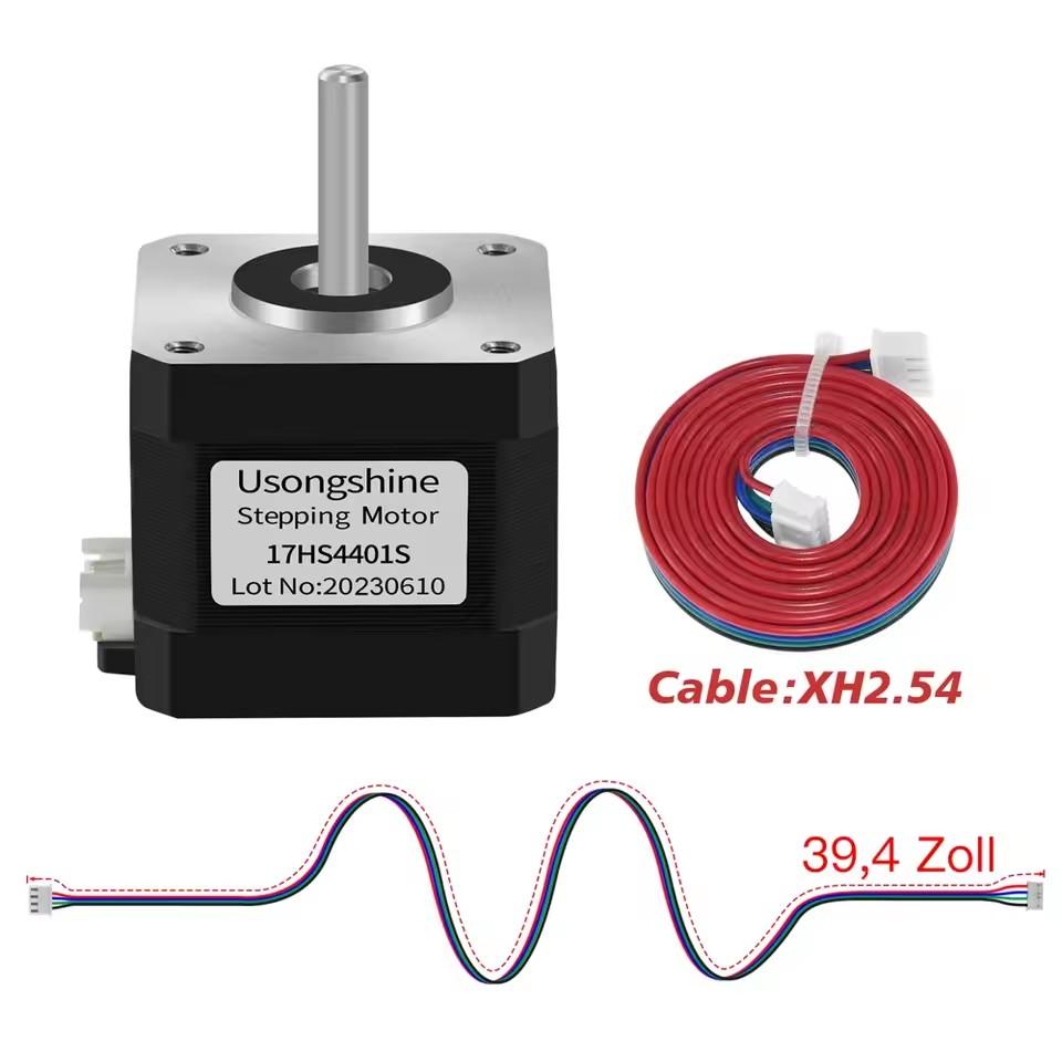 

Шаговый двигатель Nema17 17HS4023 17HS4401S 4 двигателя 2BGYH 4-выводной 1.0A 13Н.см для станка лазерной гравировки с ЧПУ, детали для 3D-принтера 17HS4401-XH2.54