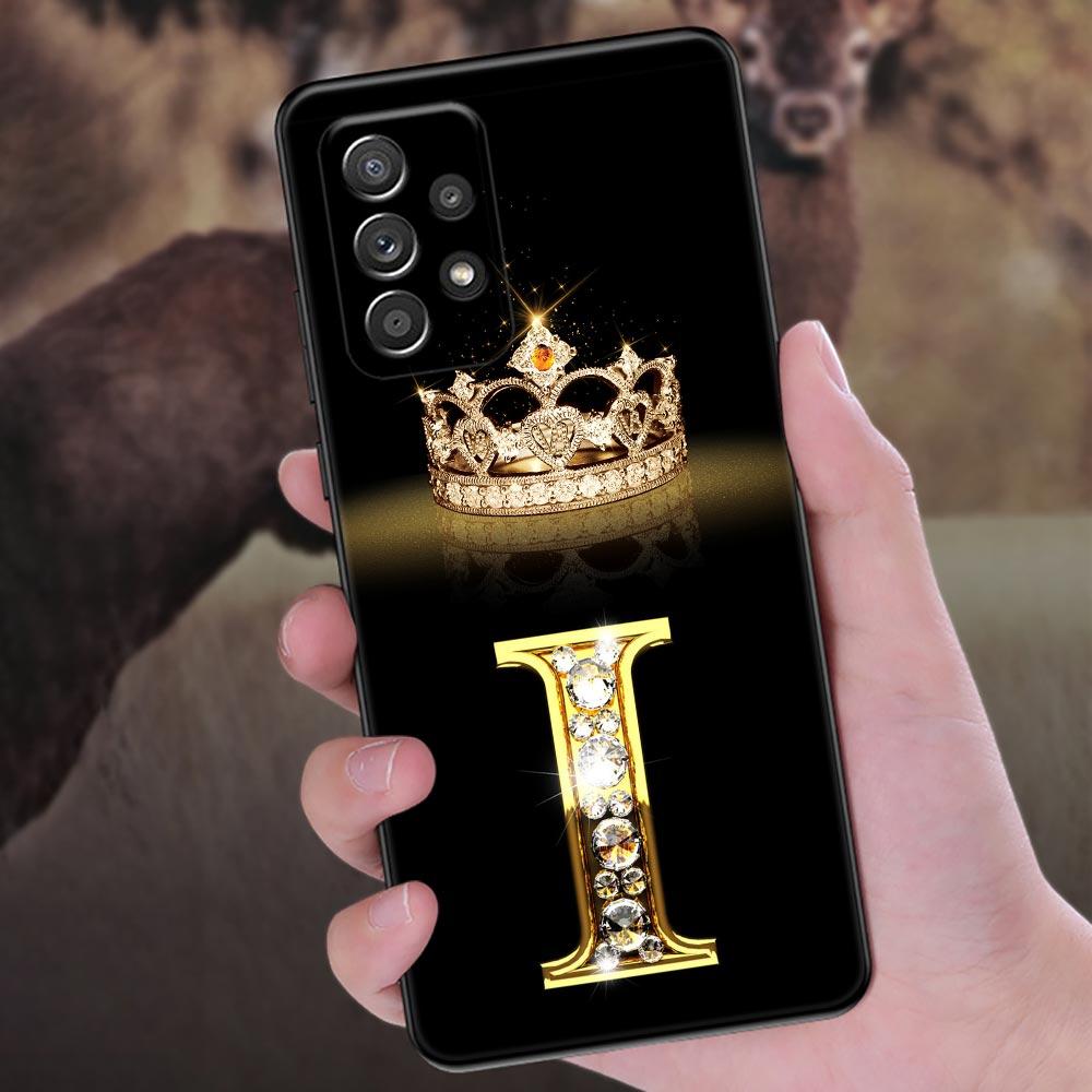 Letter M L E T K J I U Funda For Samsung Galaxy A56 A55 A36 A26 A16 A54 A52 A72 A35 A34 A25 A21S A14 A06 Case Soft Phone Cover