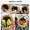 Straw-Woven Bird Nest: Parrot, Budgie, Cockatiel, Quail Sleep and Play Toy