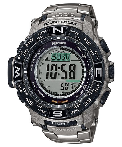 Casio Men s Stainless Steel 200M Water Resistant Analog Alarm Quartz Watch PRW-3500T-7 белый