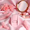 Pink Eyelash Curler with Silicone Pad - Gentle 5-Second Curling Tool for Natural Lashes | Portable Travel Makeup Gift for Women, Brides and Beauty