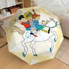 1pc Pippi Horseback Riding Automatic Folding Umbrella, Portable Collapsible Design, Casual Outdoor Accessory L1127132