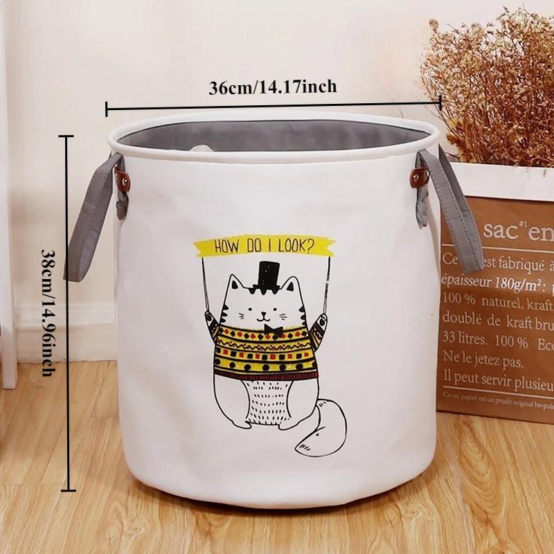 1Pc Foldable Dirty Clothes Toy Storage Basket Waterproof Storage Basket for Clothes and Miscellaneous Items