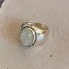 VACIA Soft Moonstone Oval Twisted Gomaru Ring