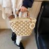 Summer Trend Grass Woven Bag for Women New Fashionable and Simple Casual Handheld Woven Bag for Beach Vacation Crossbody AVE