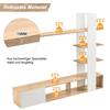 Wohnwand Wohnzimmer, Wohnzimmer Möbel Set, 1x TV Lowboard, Wandregal, Komplett, Elegante Mediawand, Viel Stauraum, 60 Zoll TVs, Weiß & Holzfarbe