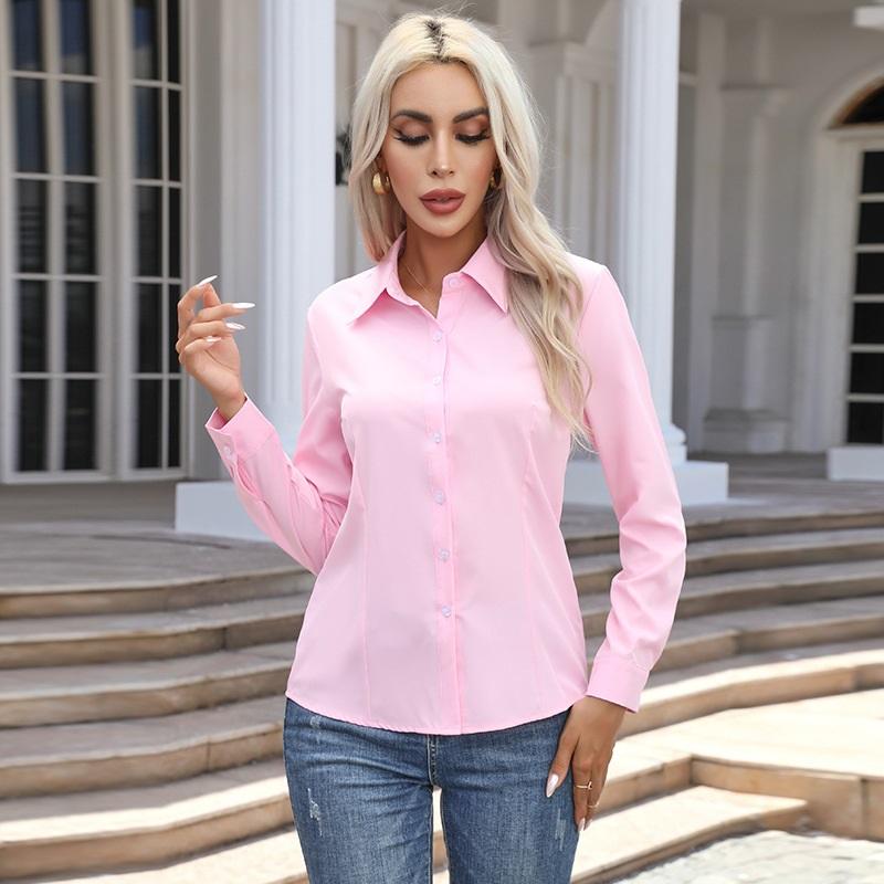 Women's Long Sleeved Shirt Office Work Shirt Casual Top