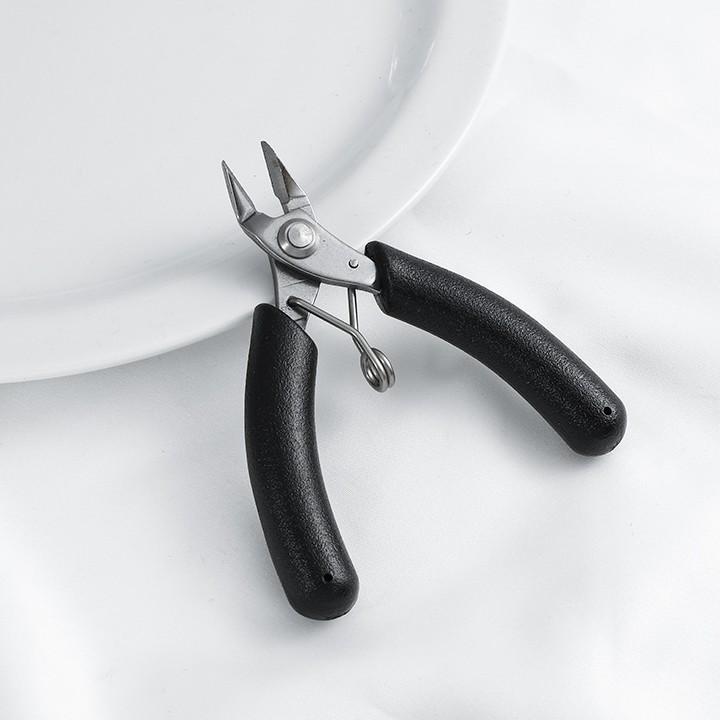 Handmade Black Stainless Steel Pointed Nose Mini Pliers for DIY Jewelry