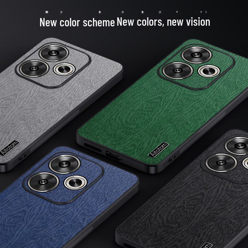 High-quality All-inclusive Case for Redmi Note 12 Turbo with Unique Bark Grain Texture.