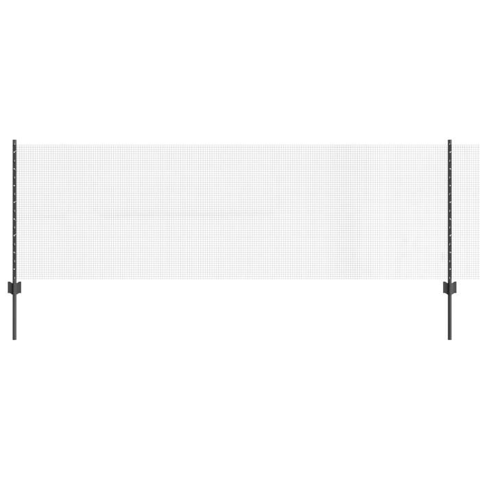 VidaXL Clôture en fil soudé avec 22 poteaux U gris 0,8x50 m acier 3336628