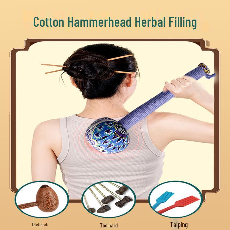 Silk Handheld Moxa Massage Hammer for Health and Wellness