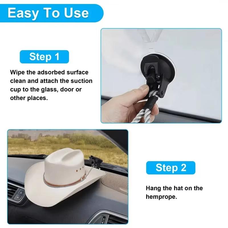 Hat Mounts for Car | Cowboy Hat Holder | Clip - on Vehicle Hat Storage & Display Rack | Door Back Hat Hook