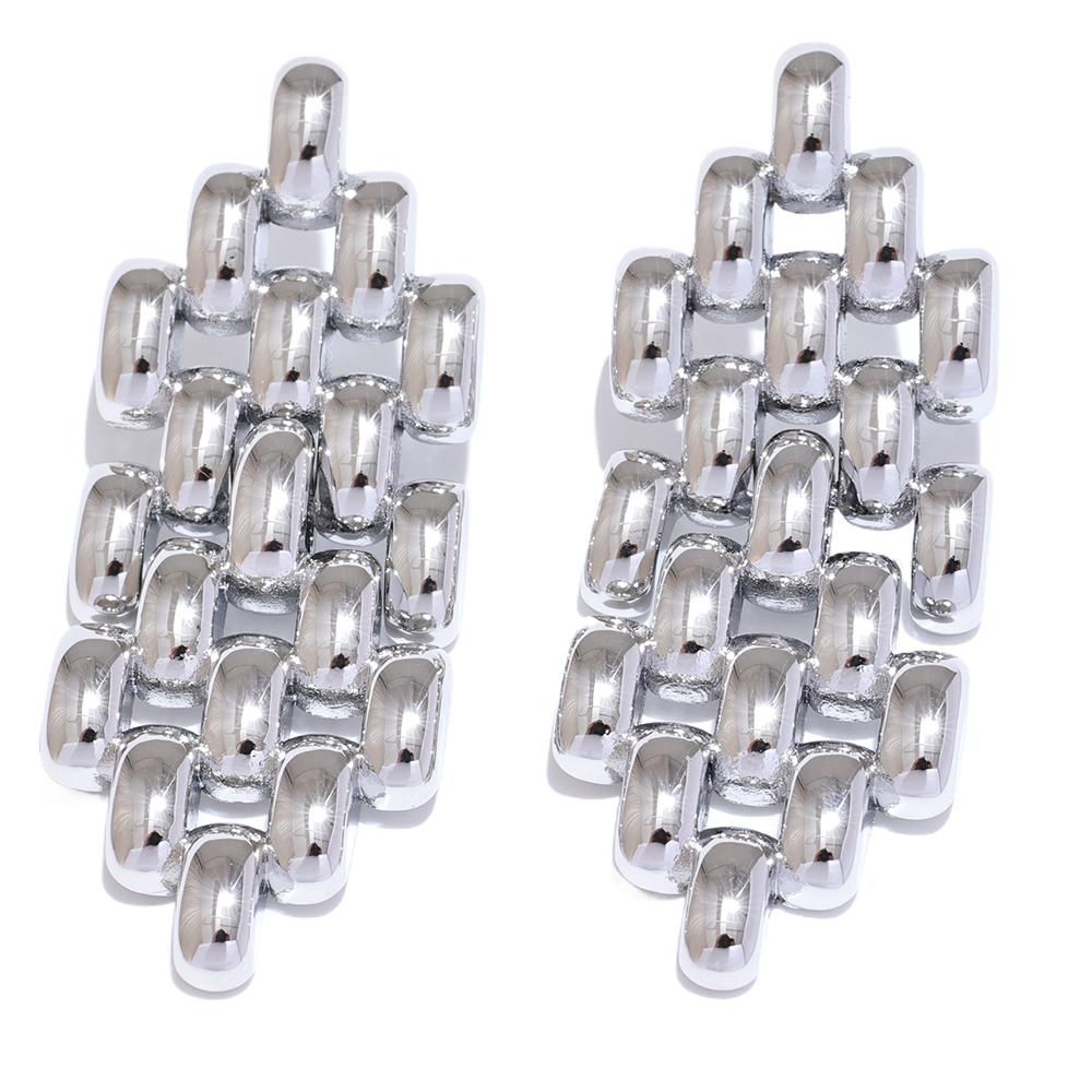 

Eetit 2024 з нержавіючої сталі Геометричний ланцюжок Сережки для жінок запобігають алергії Металевий шарм Модні ювелірні вироби Аксесуари Подарунок срібний