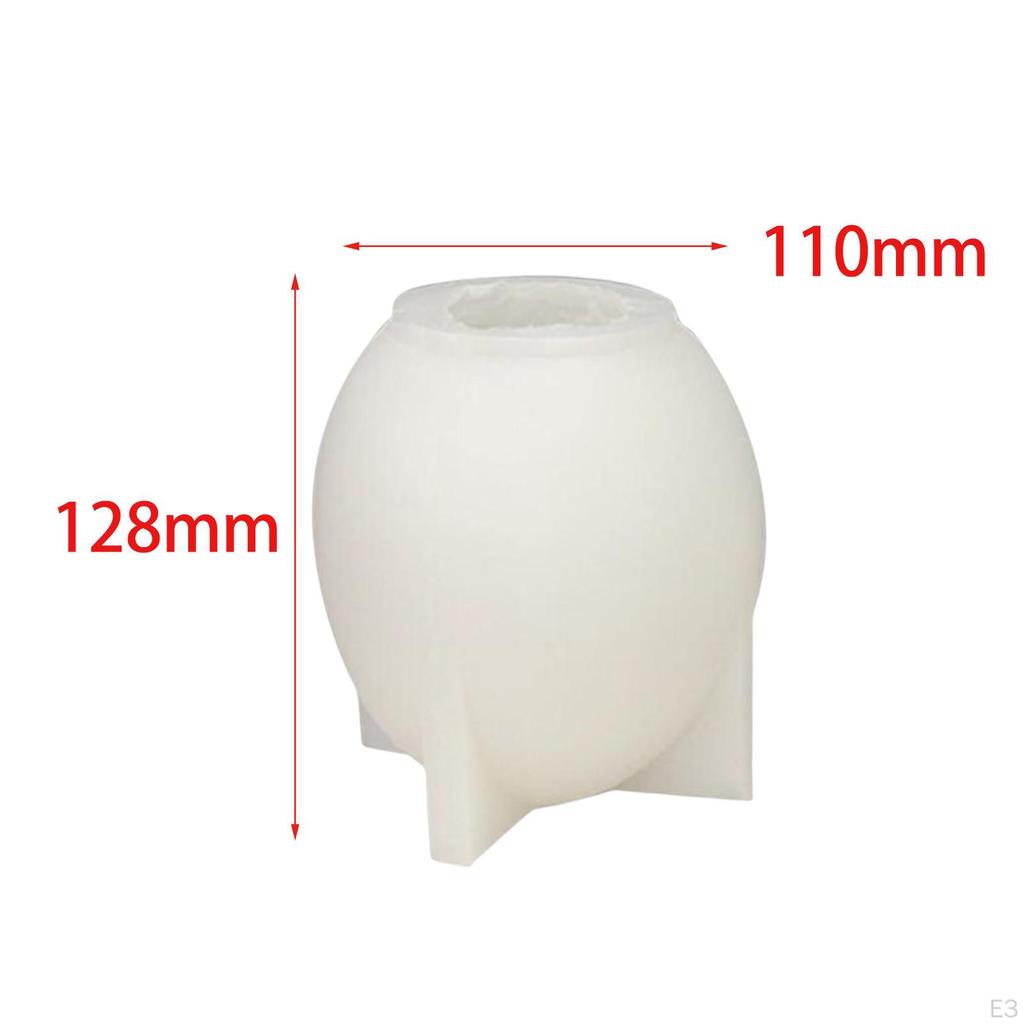 3D Egg Flower Ball Candle Silicone Model Epoxy Resin Casting Craft Making Plaster Decor
