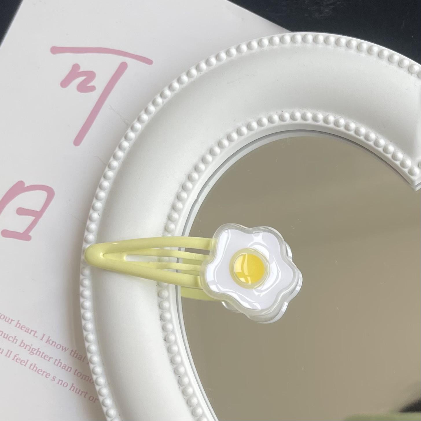 

Милая заколка для волос в виде желтого утиного яйца - Девичья заколка для волос для женщин и студенток