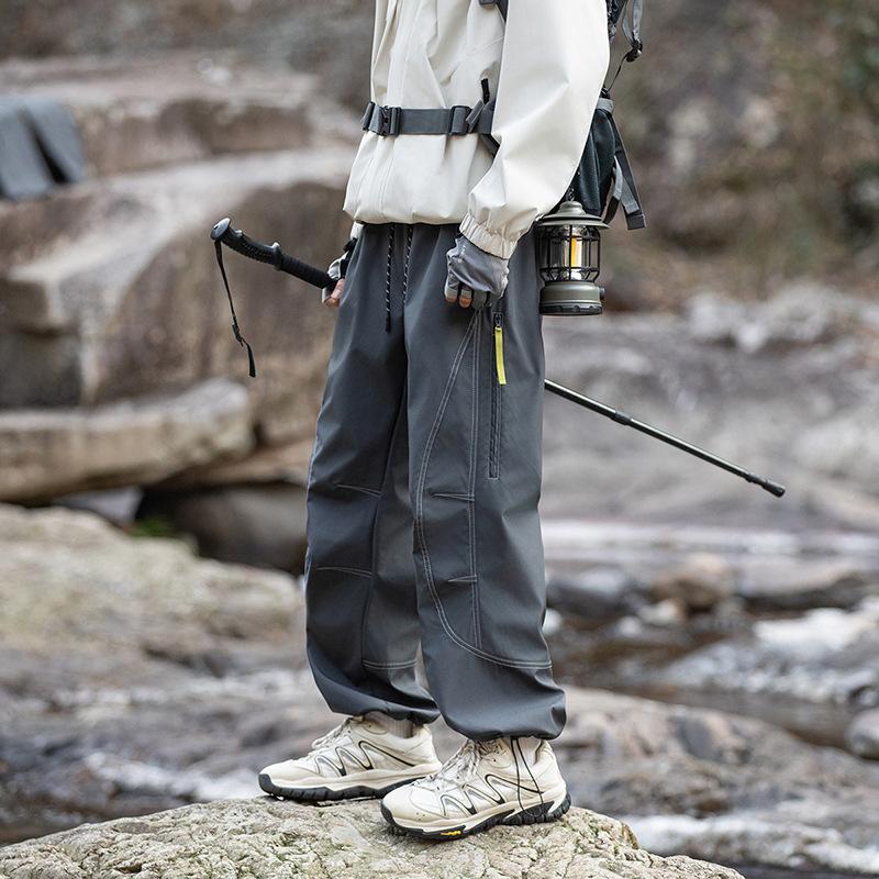 Американские комбинезоны, брюки-карго, уличные водонепроницаемые брюки, мужские и женские свободные повседневные брюки, брюки S серый
