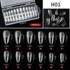 240pcs Press on Nails Coffin Nail Tips Clear Full Cover Fake Acrylic UV Gel Nails Extension System Oval Almond Sculpted False Nail Tips
