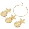 Starfish Shell Necklace Pendant Earring Women Girls Gifts Jewelry Party Gift
