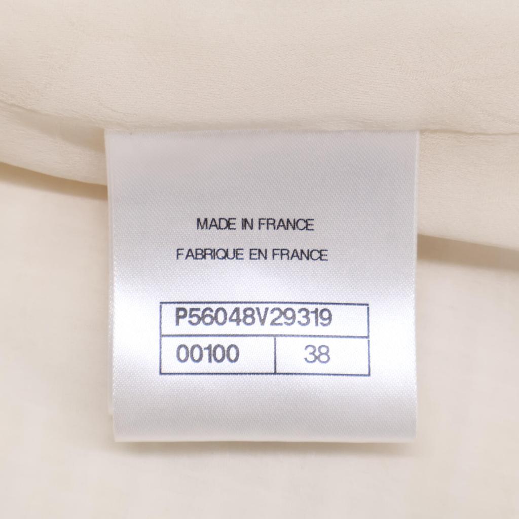 CHANEL [Good Condition] P56048V29319 Lion Button Tweed Double Breasted Jacket 38 whiteUsed