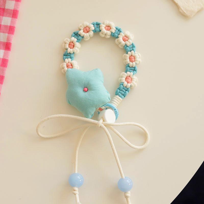 

1 шт. Плетена мотузка в богемному стилі, ручка для пляшки з водою, подарункові аксесуари, підвісна мотузка, гаманець, браслет, підвіска для телефону, кулон для сумки синій