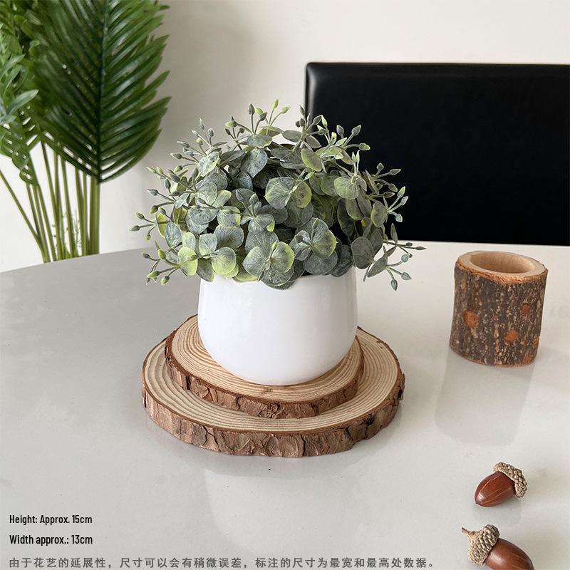 Artificial Bonsai Green Plants for Desk and Living Room Decoration
