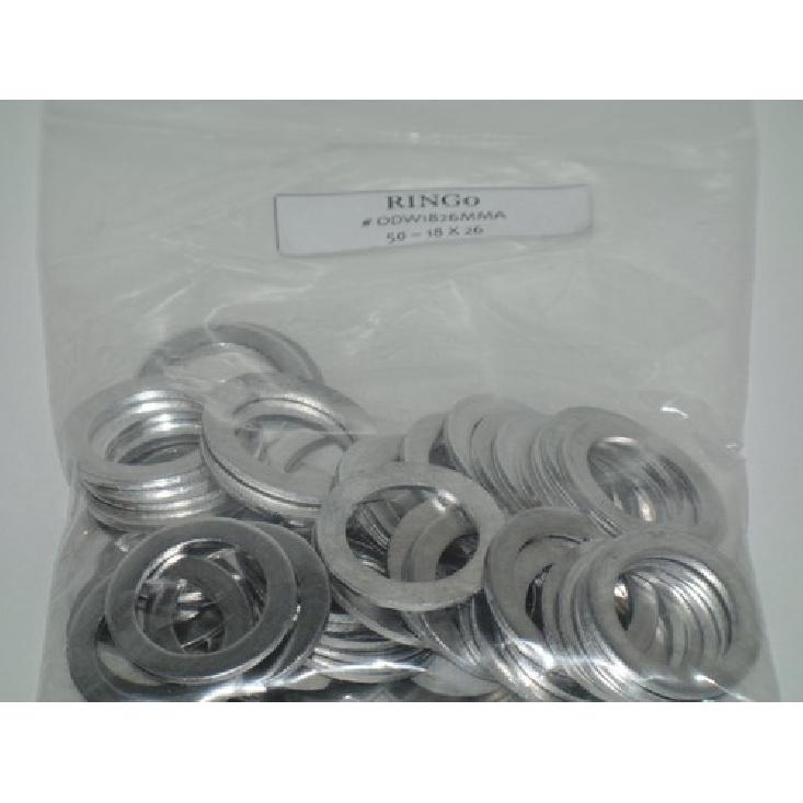 

LOT 50 Aluminum Oil Drain Plug Gasket ID:18MM OD:26MM 18-26MM