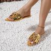 Fashion Fashion and Versatile Women's Sandals for Summer New Non Slip Flat Shoes Soft Soled Pointed Women's Slippers Zapatosdemujer