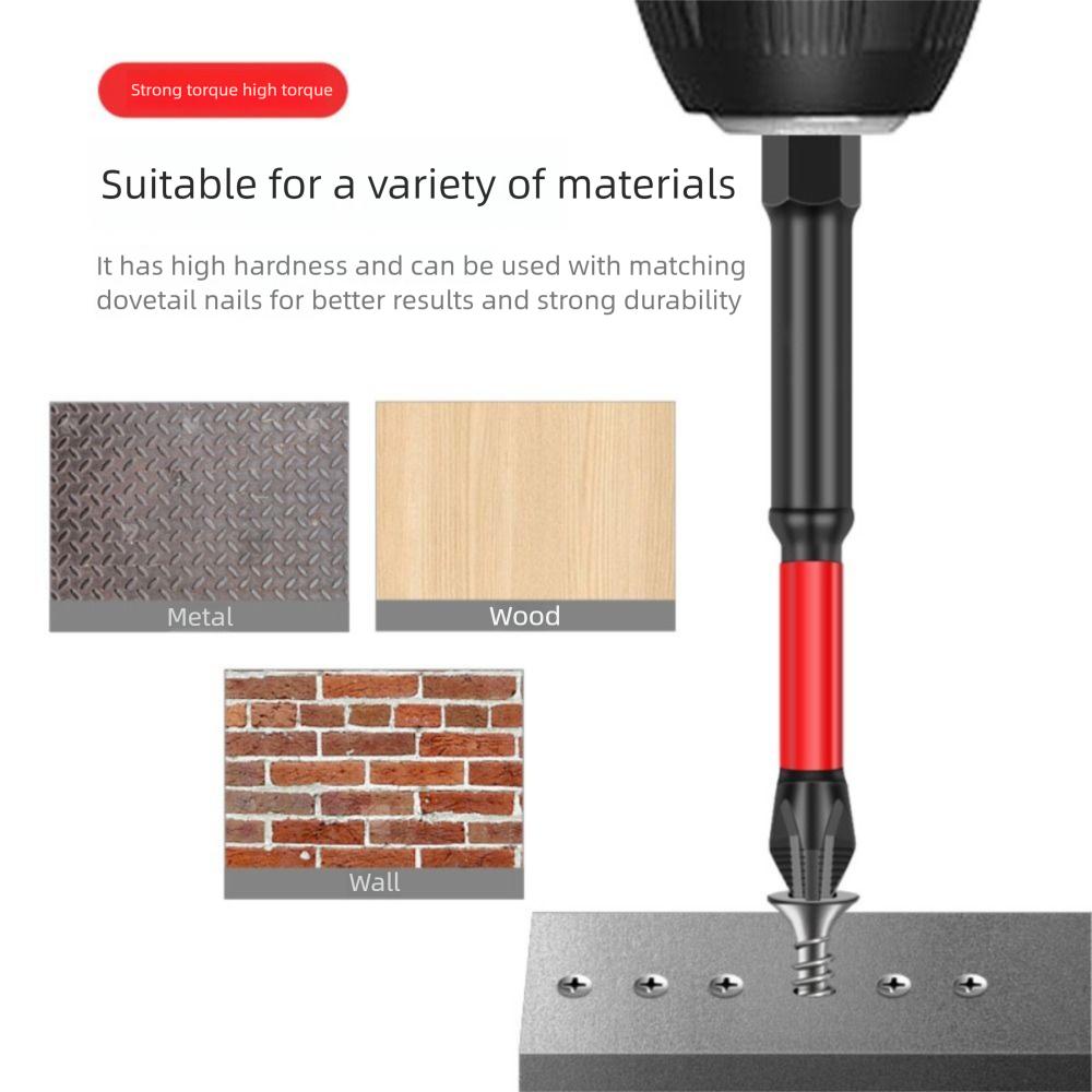 4/5/6Pcs Non-slip Magnetic Batch Head Wear-resistant High Hardness Bit  for Power Drilling