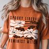Comfort Colors Spooky Feminist Witch Shirt and Kids Tshirt: Halloween Cartoon Skull