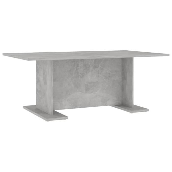 VidaXL Table basse Gris béton 103,5x60x40 cm Aggloméré