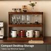 Acrylic countertop cup holder storage shelf desktop organizer for teacups mugs and water glasses suitable for coffee shops corner storage and display