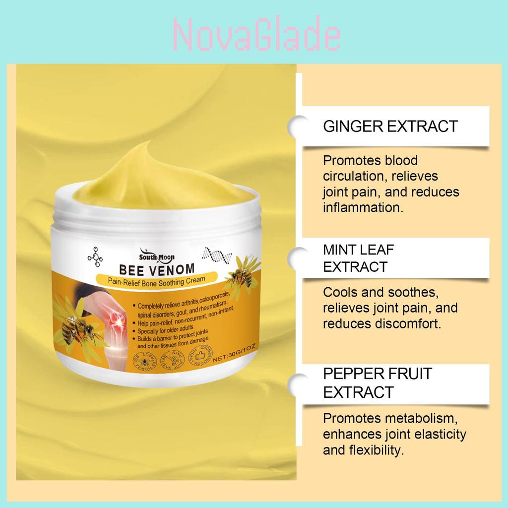 South Moon Bee Venom Joint Care Cream For Daily Gentle Soothing Herbal Body Treatment