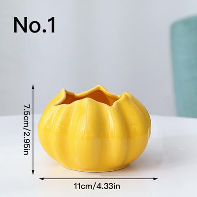 Ceramic Hydroponic Flower Pot Planter Succulent Pot Home Decoration Ornaments Garden Supplies Bonsai Cactus Plant Pot