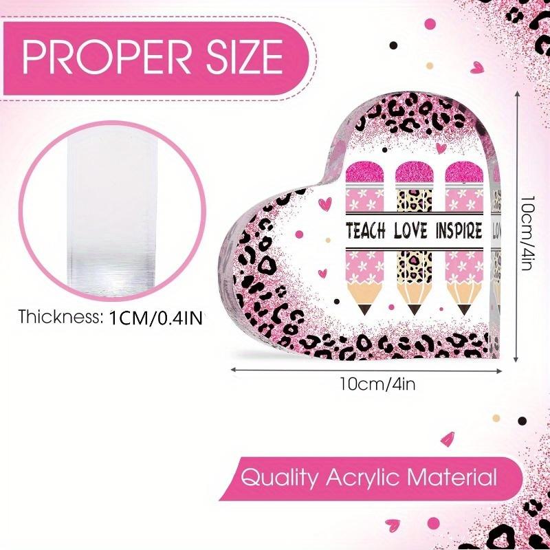 "Teach Love Inspire" Teacher Keepsake - Acrylic Appreciation Gift for Educators & Nurses
