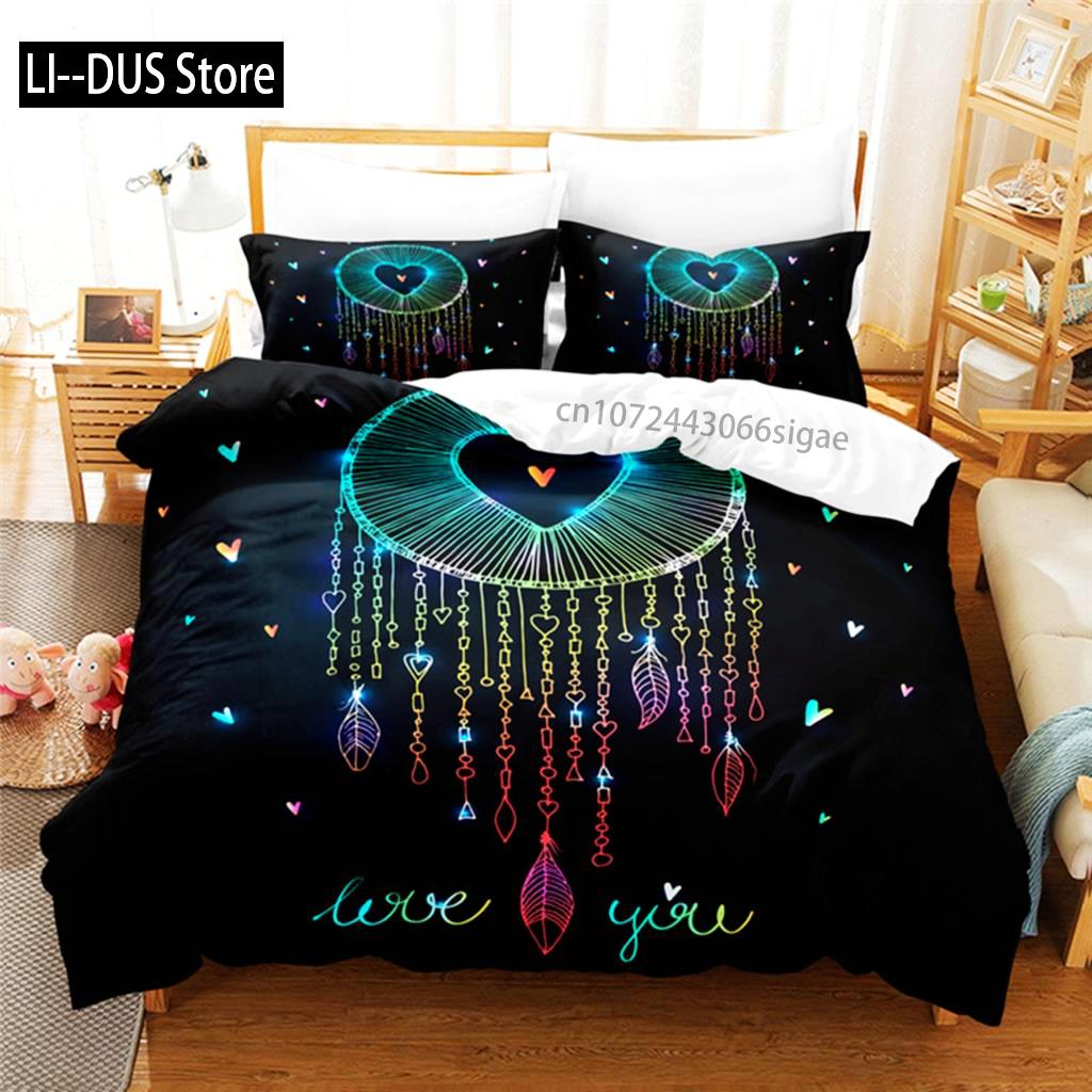

Comforter Dream Catcher Bedding Set 3D Bedding Digital Printing Queen Size Bedding Set Fashion Design Comforter (quilt)-EU Single(135*200cm)3pcs
