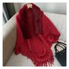 Women's High-End Knitted Cardigan: Autumn/Winter Cloak Shawl with Wide Fur Collar & Tassel
