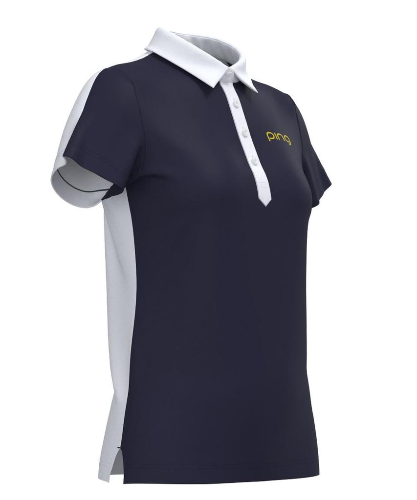 Short Sleeve Polo Shirt Moisture Quick UV Golf M [Pin Apparel] Women's (Cool Core Wicking, Drying, Protection) / / 622-4260810 120_Navy