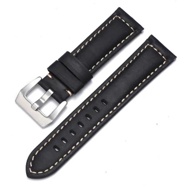 For Panerai Watch Strap Genuine Leather Band Men's Women's Original PAM111/441/312 Crazy Horse Belt 18mm 20mm 22mm 24mm 26mm Samsung Watch HUAWEI
