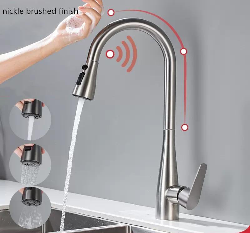 Smart Touch Kitchen Faucets Crane For Sensor Kitchen Water Tap Sink Mixer Rotate Touch Faucet Sensor Water Mixer