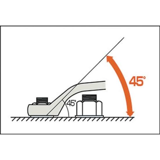 AMPCO 45 Degree Open AMC1074 Non-Sparking Degree-Slanted Double-End Wrench, End,