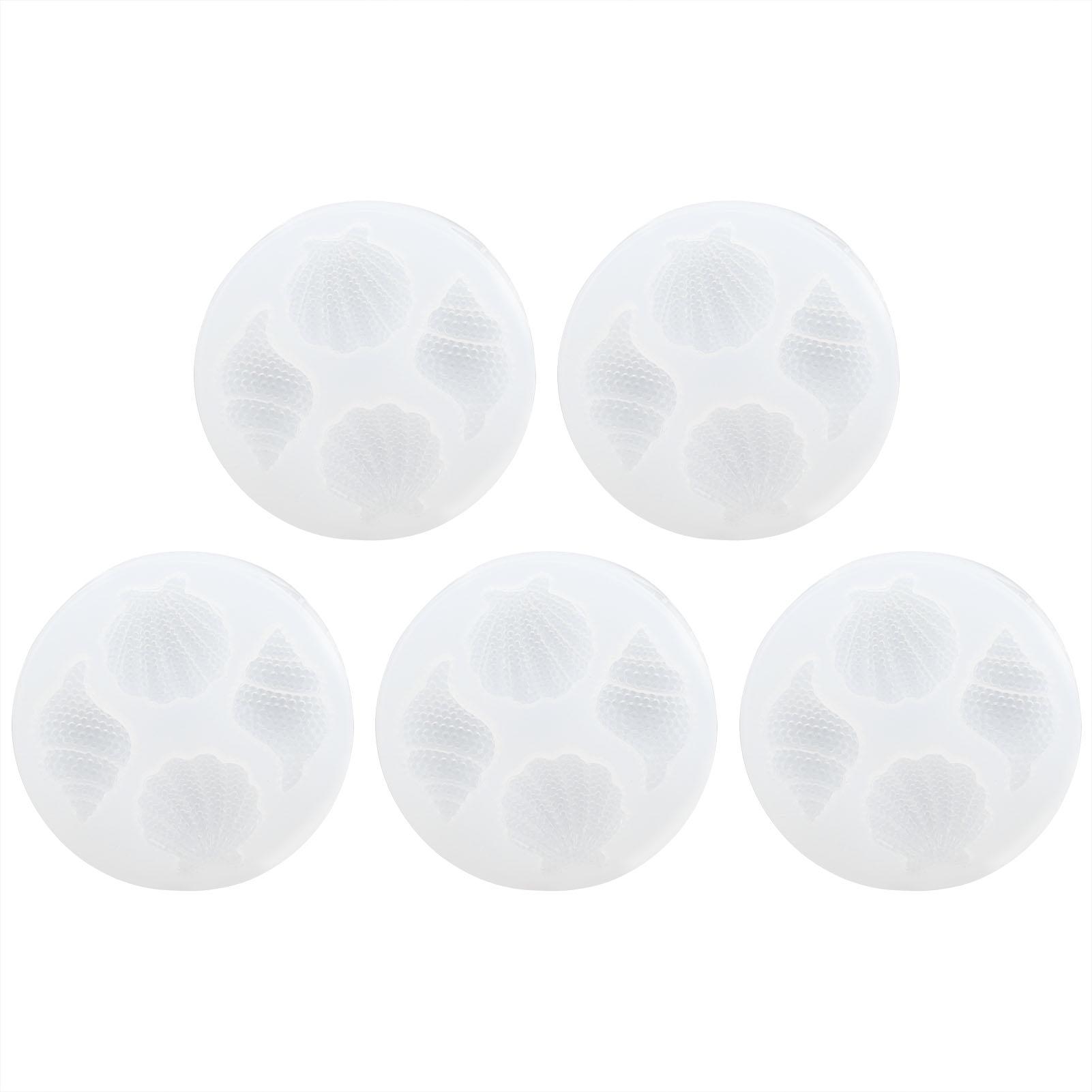 5PCS Silicone Mold Shell Conch Mirror Epoxy DIY Crafts Decoration Mold for Phone Case Decoration