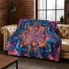 Bohemian Mandala Geometrische Blume Flanelldecke Weiche Warme Decke für Schlafzimmer Zimmer Wohnzimmer Bett Reise Camping Picknick Geschenk