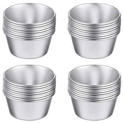 48 Stück Einzelne Formen Puddingformen Tassen Mini Schokoladen Schmelzformen Antihaft-Cupcake Kuchen Keks Puddingform weniger