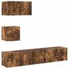 vidaXL 4-tlg. TV-Schrank-Set Räuchereiche Holzwerkstoff