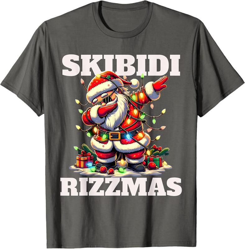 Rizz Christmas Santa Xmas Gen Alpha Skibidi Rizzmas Unisex T-shirt S