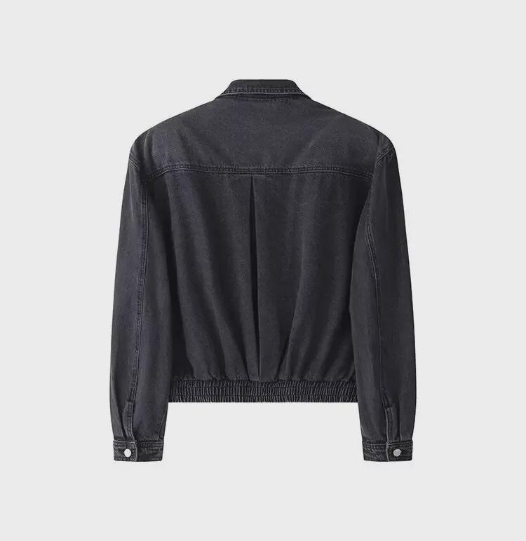 Korejská Niche High-End Džínová Pracovní Bunda s Patinou pro Muže