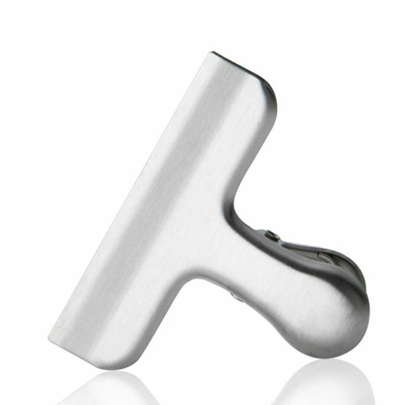 8/4pcs Stainless Steel Sealing Clip Food Snack Sealing Pocket Clip Vacuum Fresh-keeping Clip Kitchen Storage Gadgets Tools