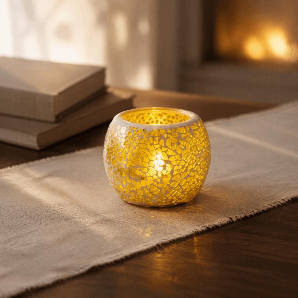 Porte-bougie chauffe-plat Forme Bol Rond 3,35x2,76 pouces Porte-bougie Votif Décoration de Fête