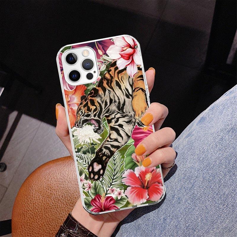 

Superior Tiger Pattern Art Phone Case For iPhone 17 Air 16 Pro Max 16E 15 + 14 Plus 11 12 13 Mini 7 8 SE Gift Print Cover Fundas iPhone 16