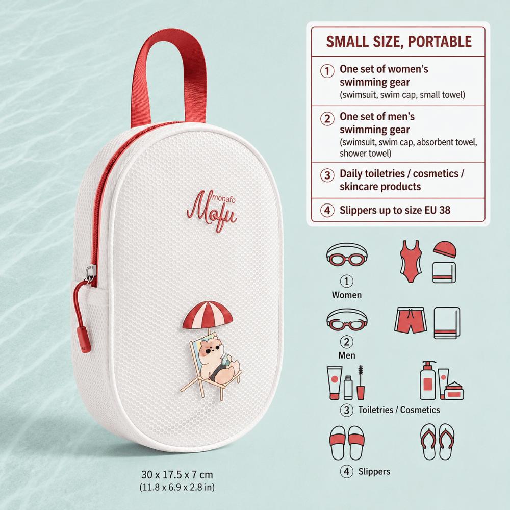 Waterproof Swimming Storage Bag Wear Resistant Swim Gear Bag Portable Organizer Bag  Pool Use